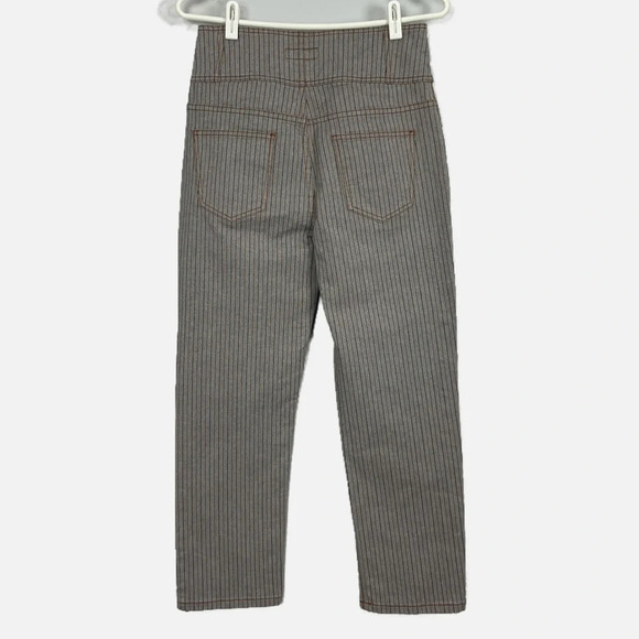 Joie Laurelle Topstitch Striped Button Fly Pants Junction Size 28 High Waisted - Picture 9 of 15